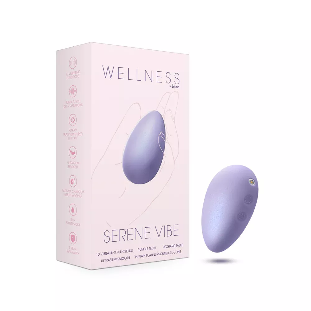 10-Function Waterproof Silicone Rechargeable Vibrating Massager - Wellness Serene Vibe by Blush