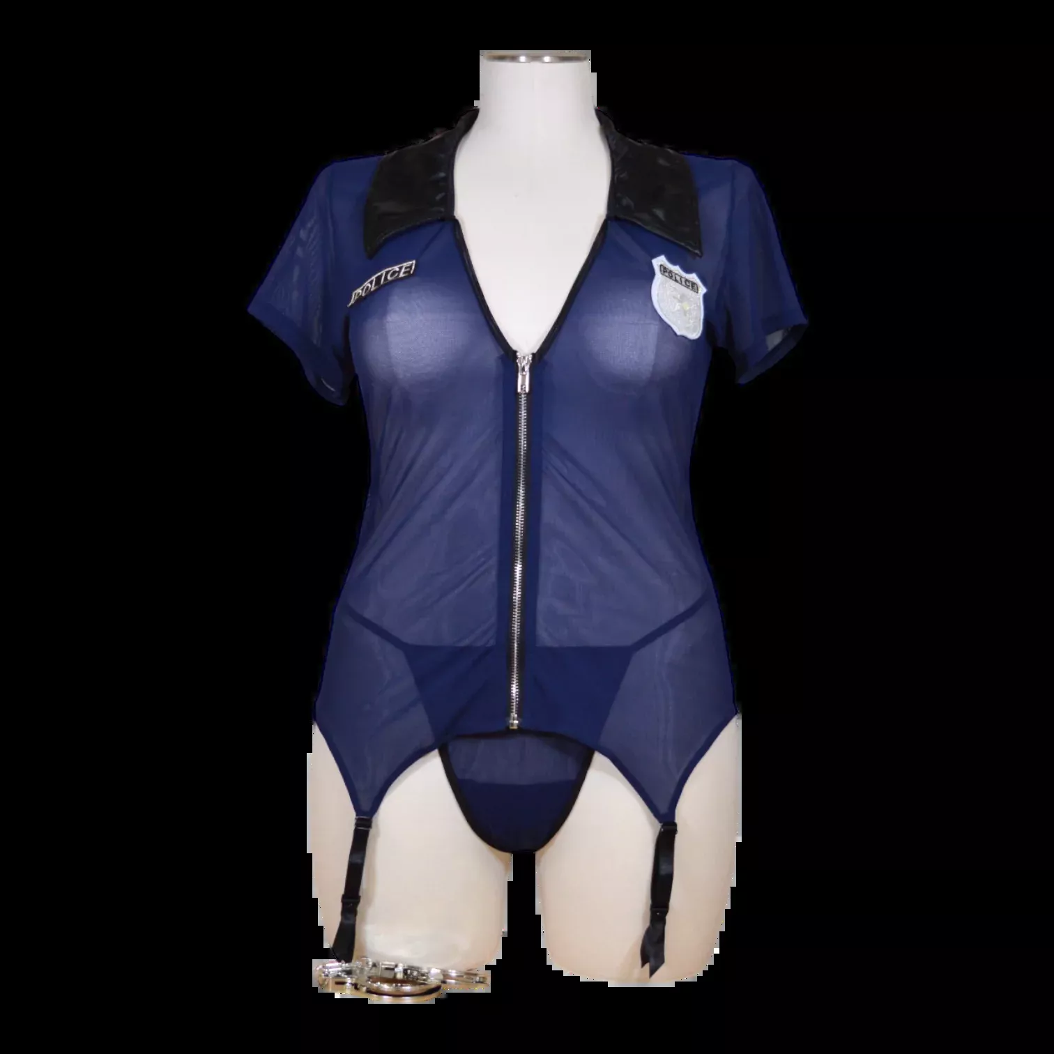 11855 Stretch Mesh Garter Slip Cop Costume