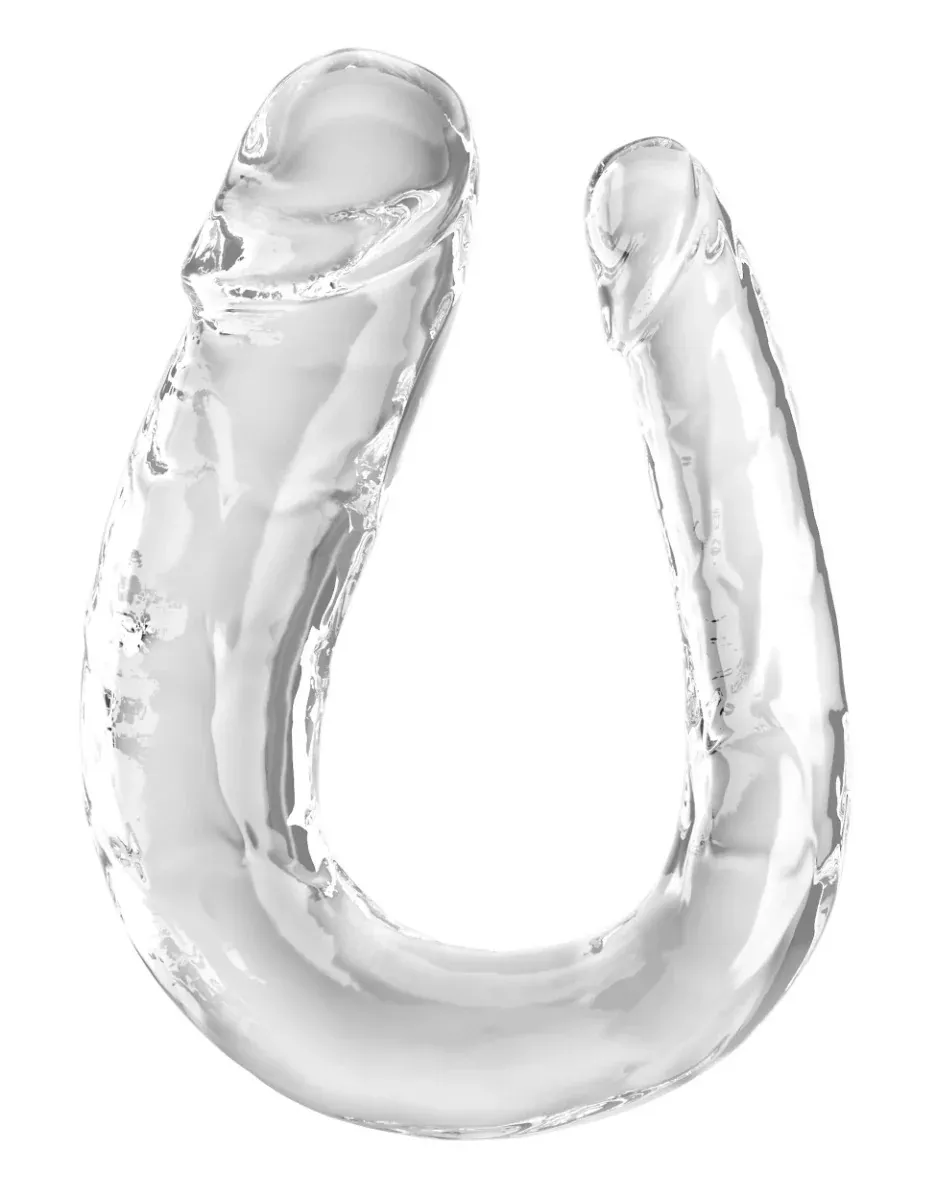 17.5in Large Double Trouble Dildo - KING COCK CLEAR