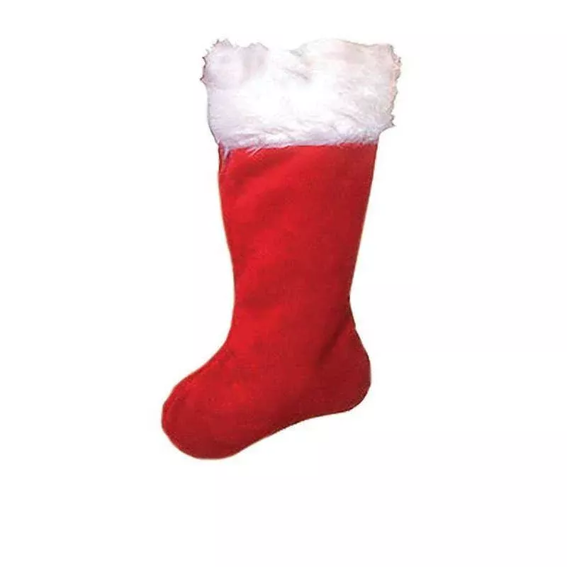 19" Red Regal Plush Christmas Holiday Stocking