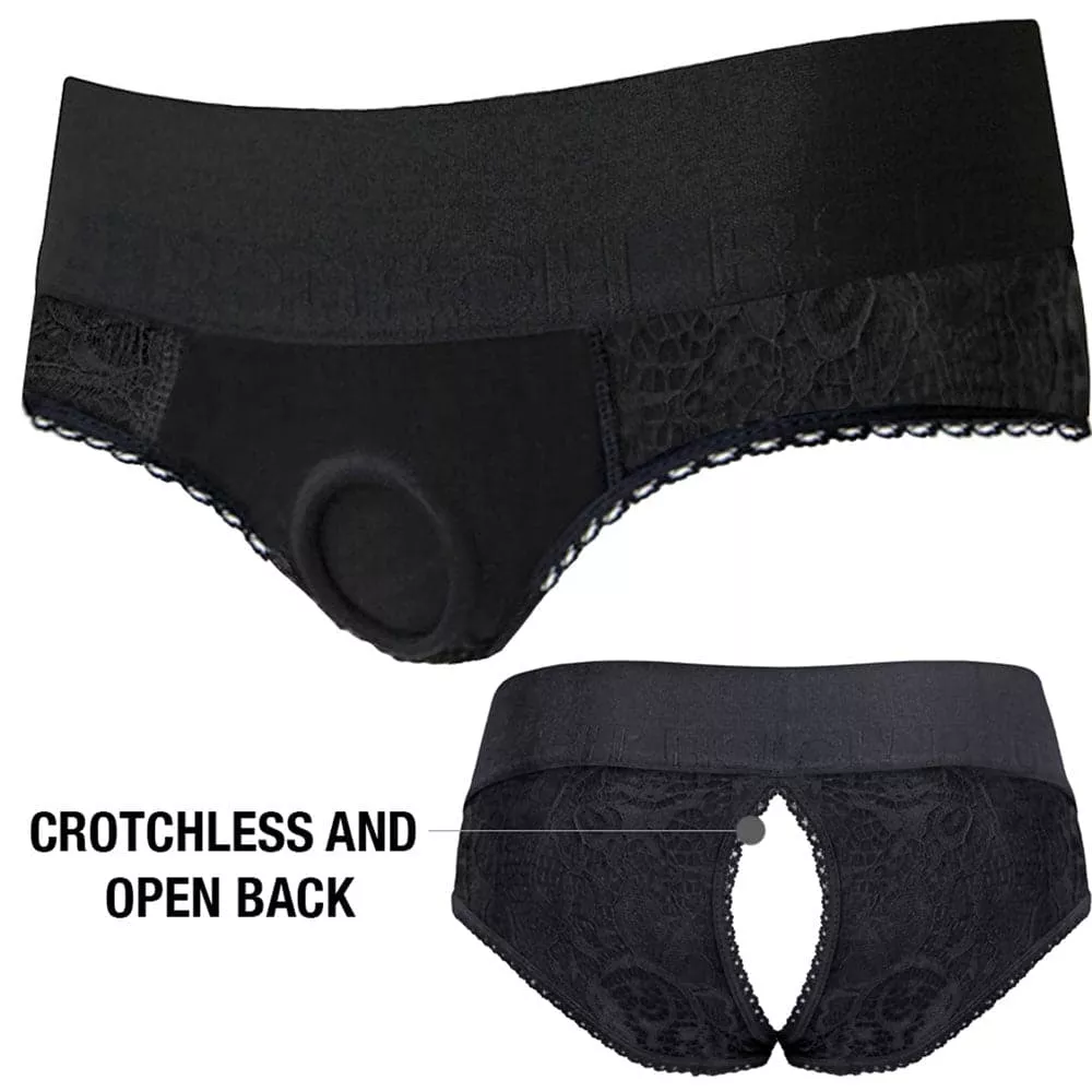 2.0 Crotchless Panty Harness - Black - 3X