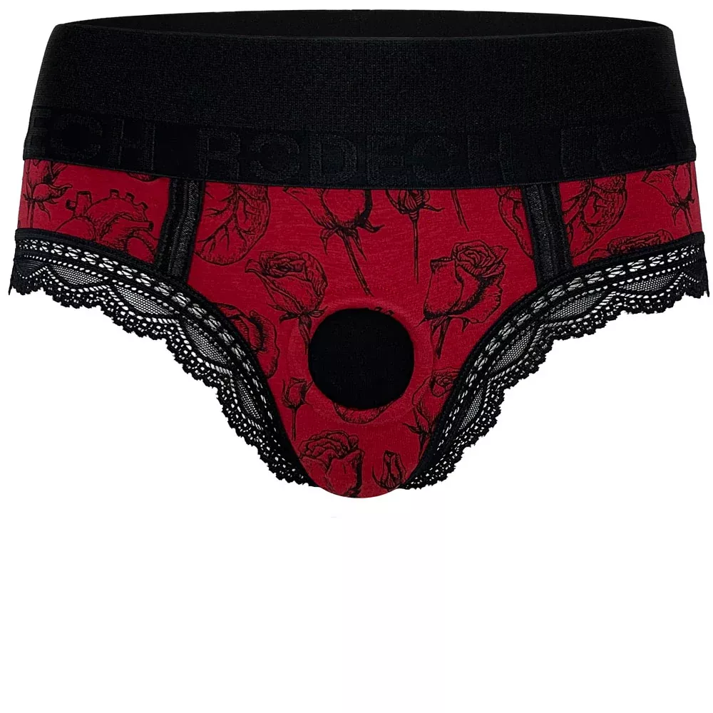 2.0 Panty+ Harness - Hearts & Roses Red