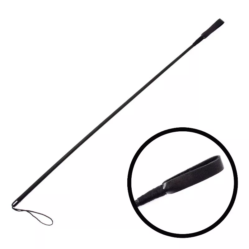27" Crop Black Faux-Leather