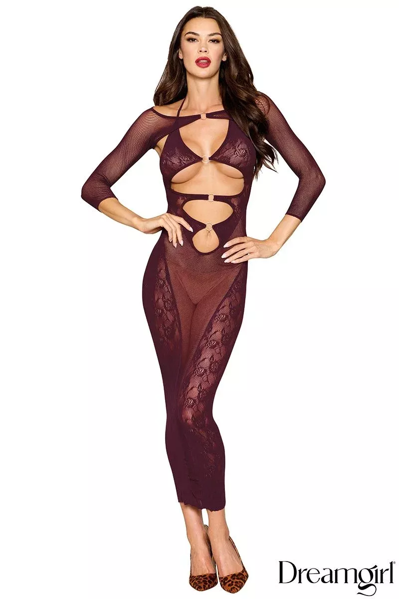 2Pc Bodystocking Dress