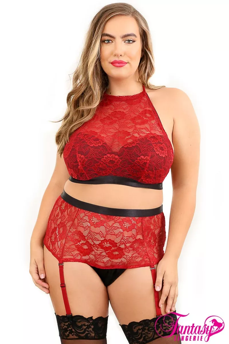 2Pcs High Neck Lace Set