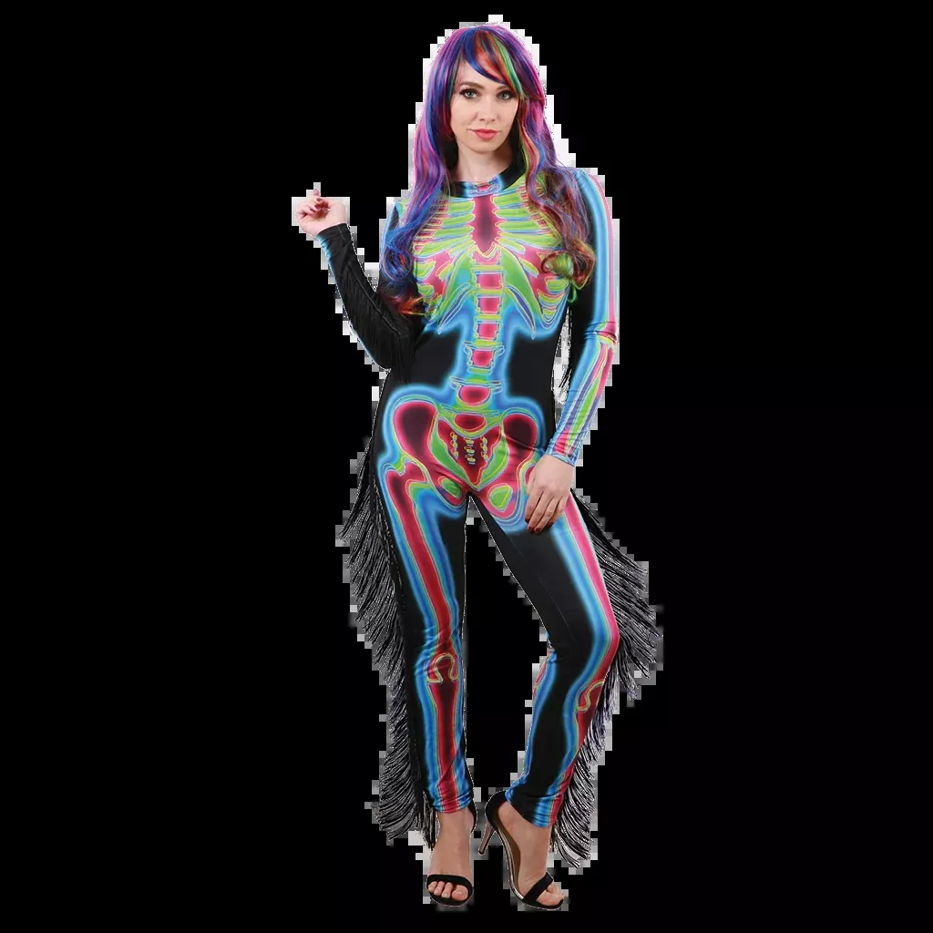 3D Print Neon Skeleton Women's Costume