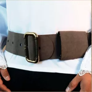 48" Leatherlike Belt w/ Brass Buckle