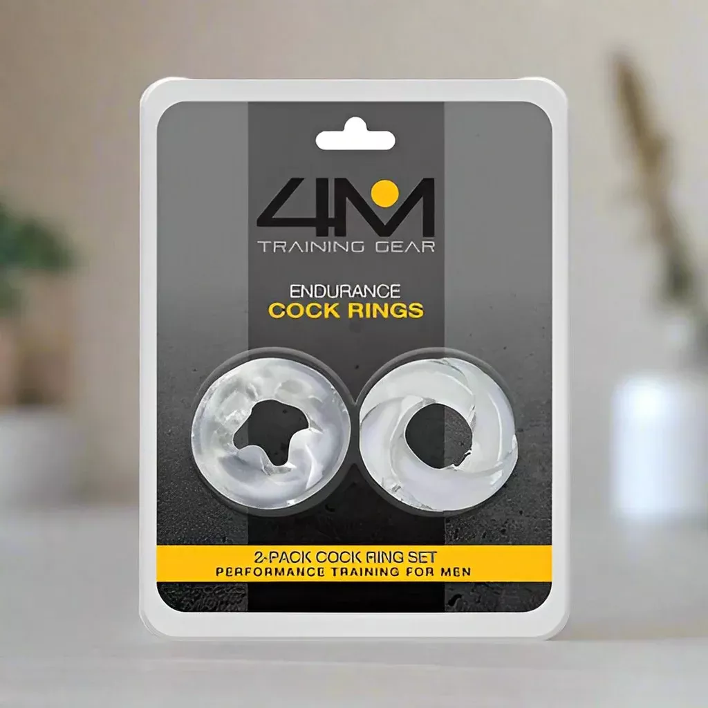 4M Endurance Performance Rings - 2 Pack, Unique Texture for Intense Training, Body-Safe Material