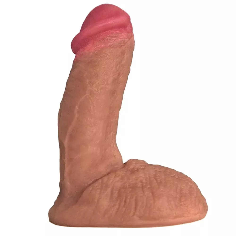 5.5" Realistic Semi Pack and Play Dildo - Caramel