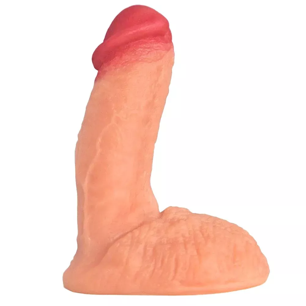 5.5" Realistic Semi Pack and Play Dildo - Vanilla
