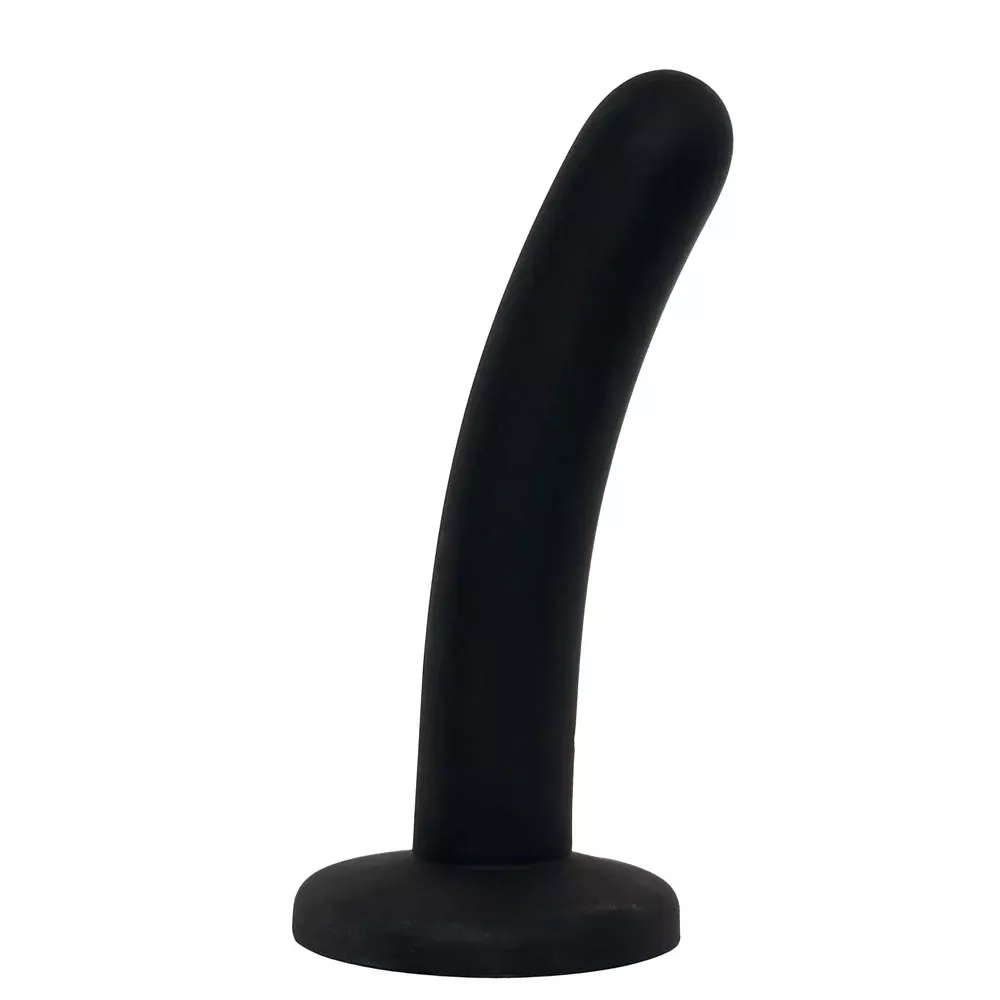 5" Axle Silicone P&G Spot Dildo - Matte Black