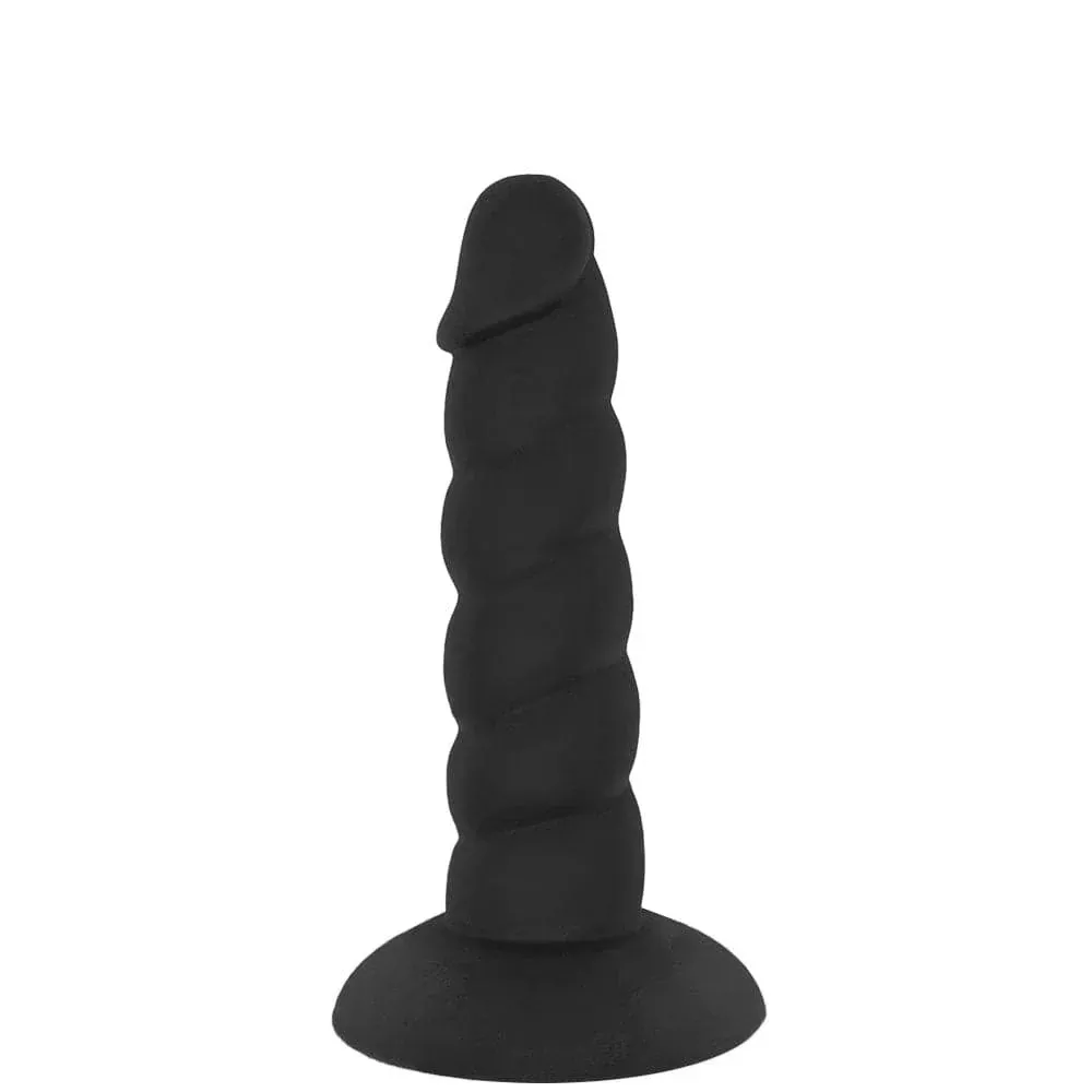 5" Loli Suction Cup Silicone Dildo - Black