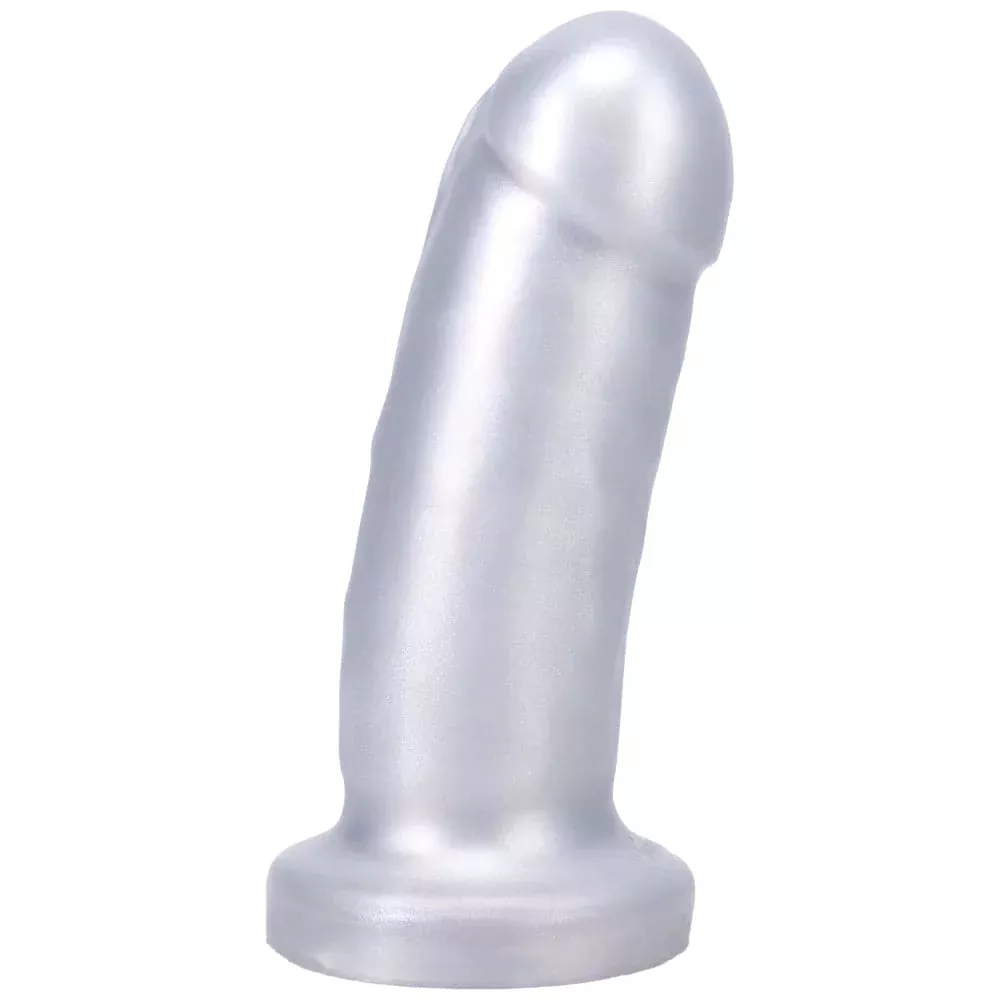 5" They/Them Silicone Dildo - Silver
