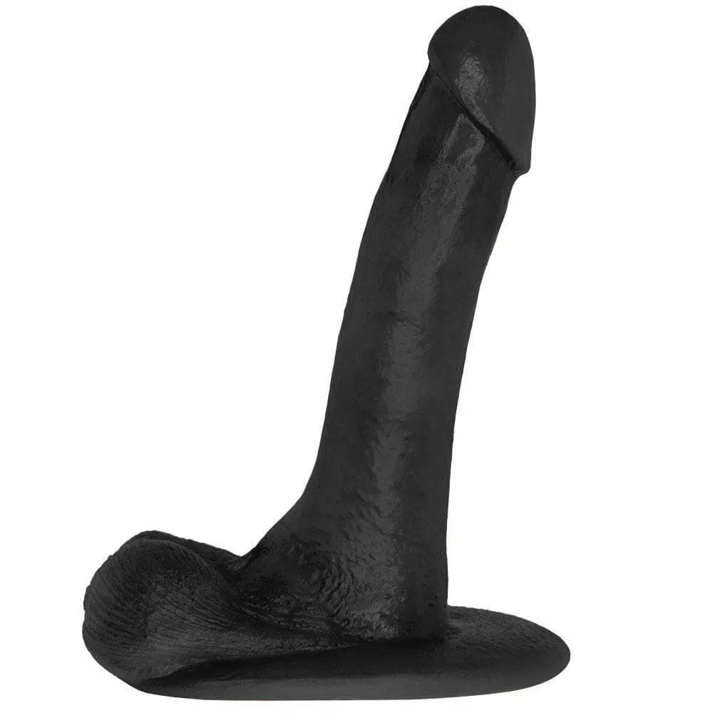 6.5" Hyper Realistic Silicone Dildo - Black