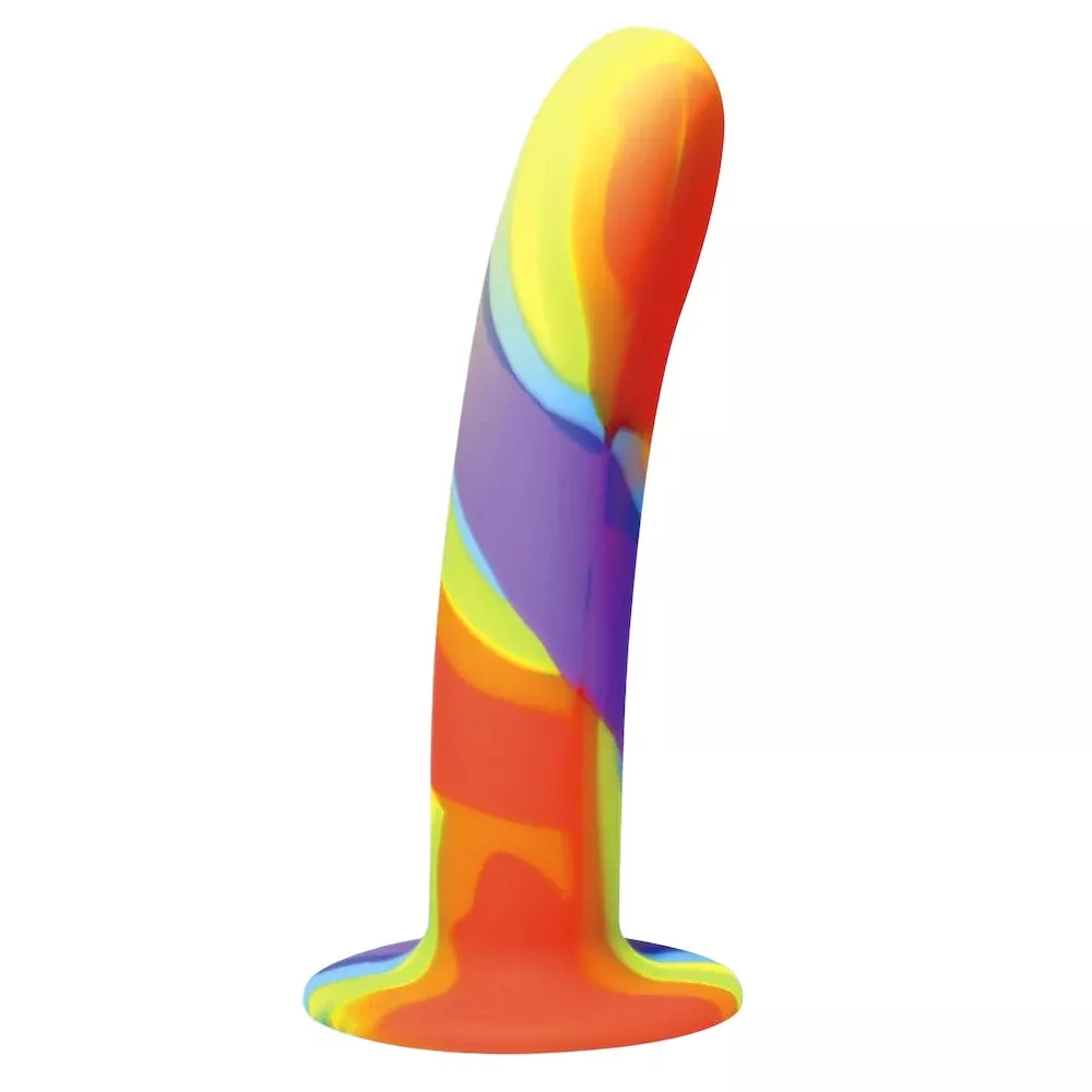 6.5" Simply Sweet Rainbow Silicone Dildo