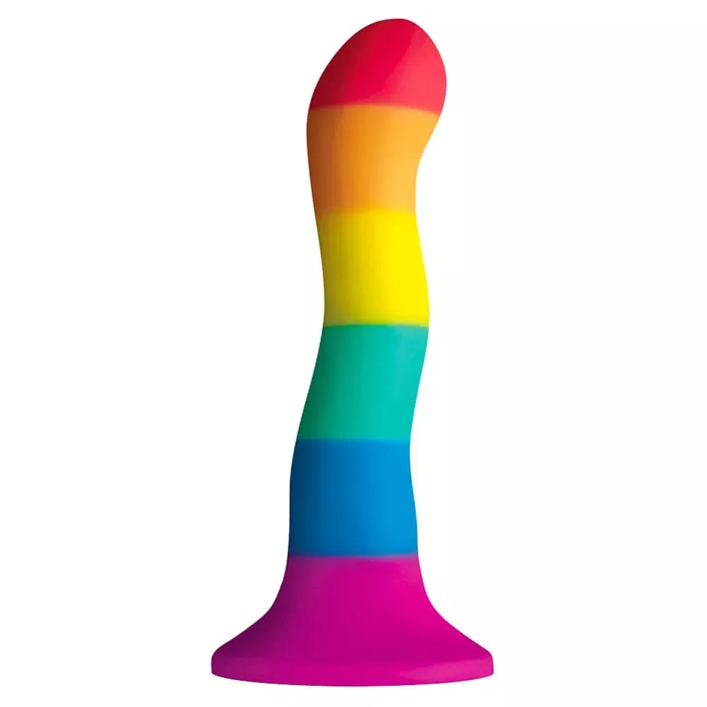 6" Colours Wave Silicone Dildo - Pride
