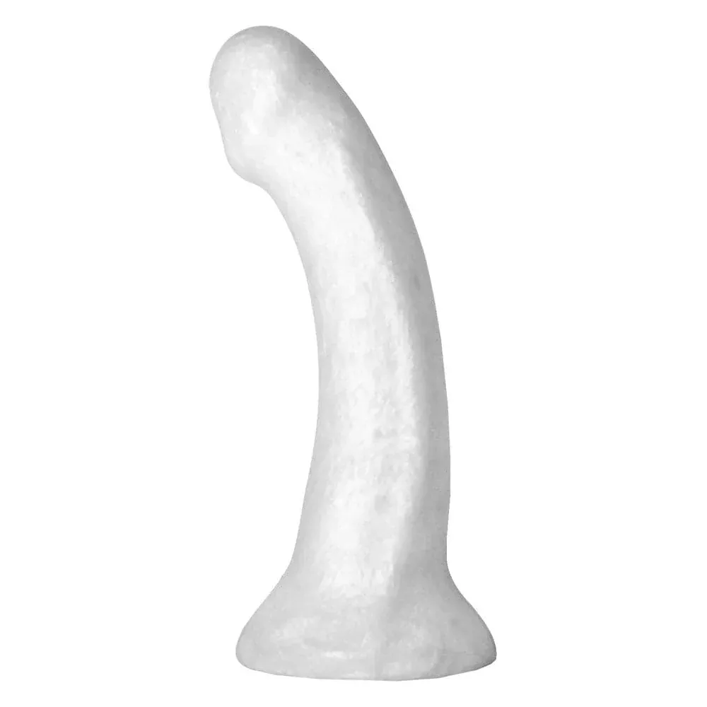 6" Contour Silicone Dildo - Pearl White