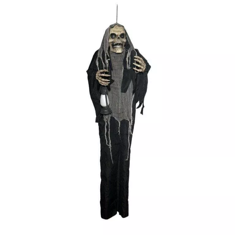 6' Hanging Light Up Reaper with Lantern Prop