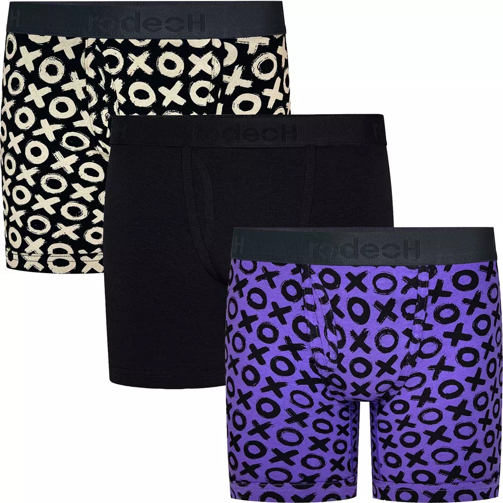 6" Shift Boxer Underwear 3 Pack - "XOXO" - Multipack