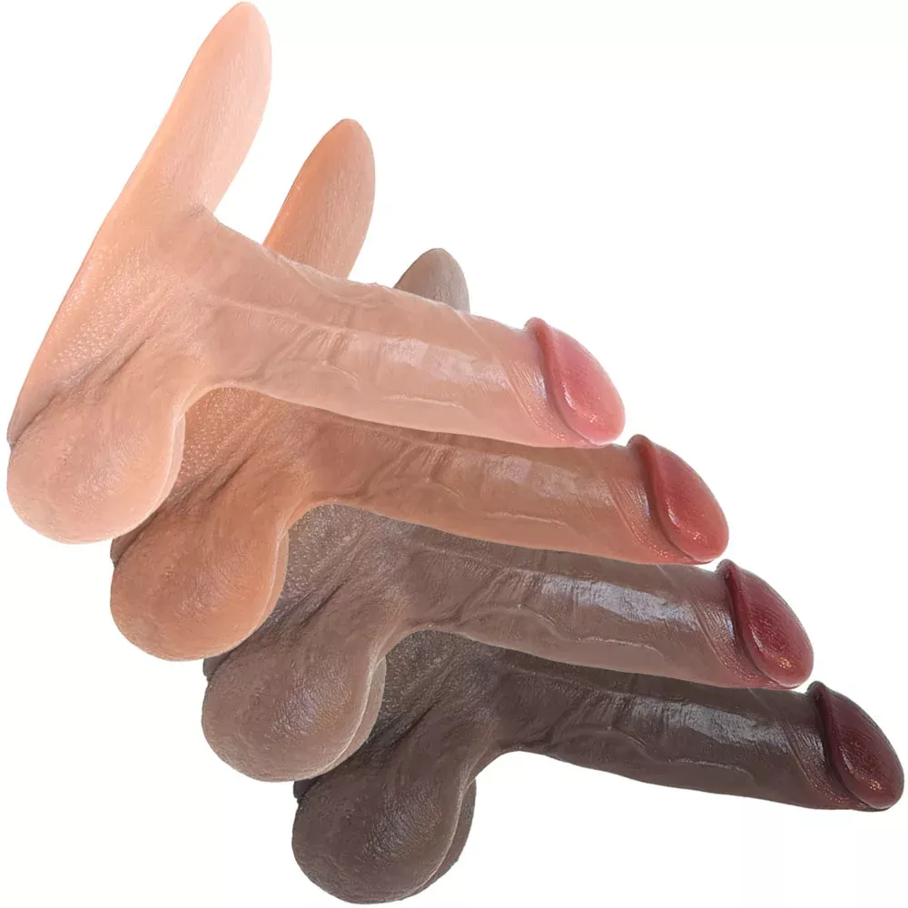 6" SoReal Max Stoker Back Dual Density with Floating Balls Realistic Dildo
