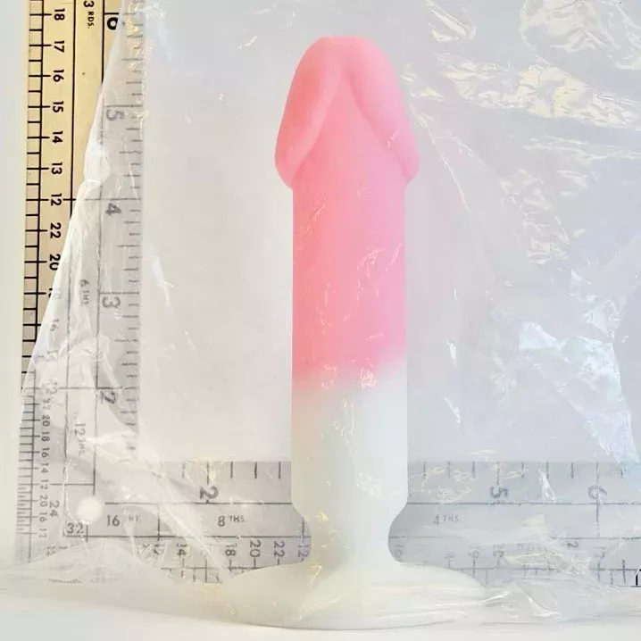 6" Strawberry Cream Silicone Dildo | Vault Sample