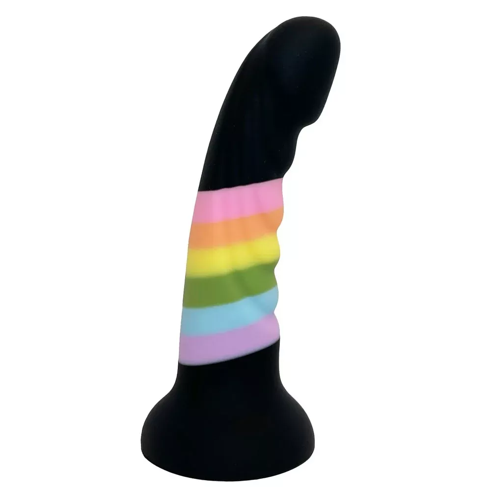 6" Tease Ribbed Silicone Dildo - Prysm