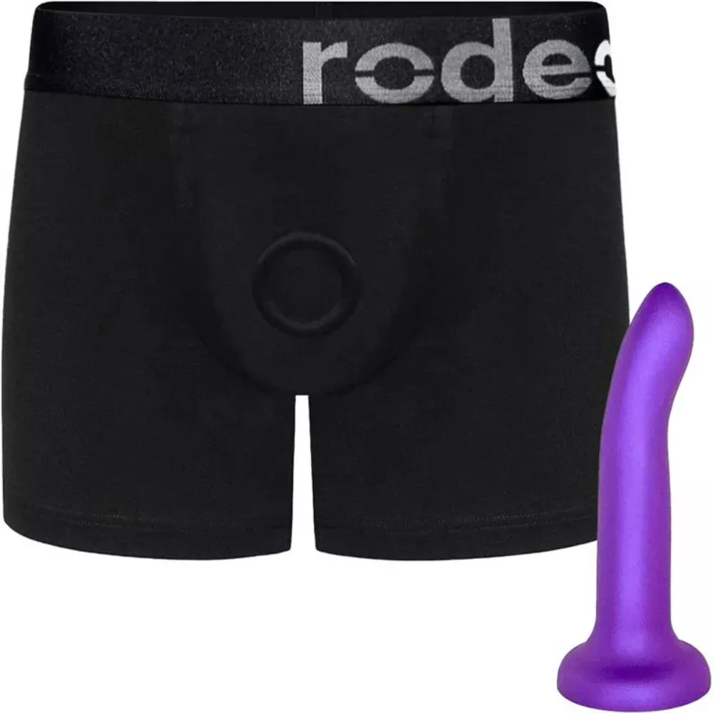 7" Rory Silicone Dildo and Classic Boxer+ Harness - Package Deal