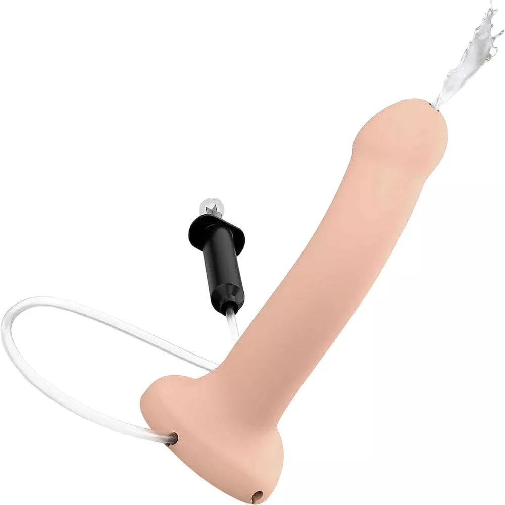 7" Strap-On-Me Silicone Cum Dildo - Vanilla