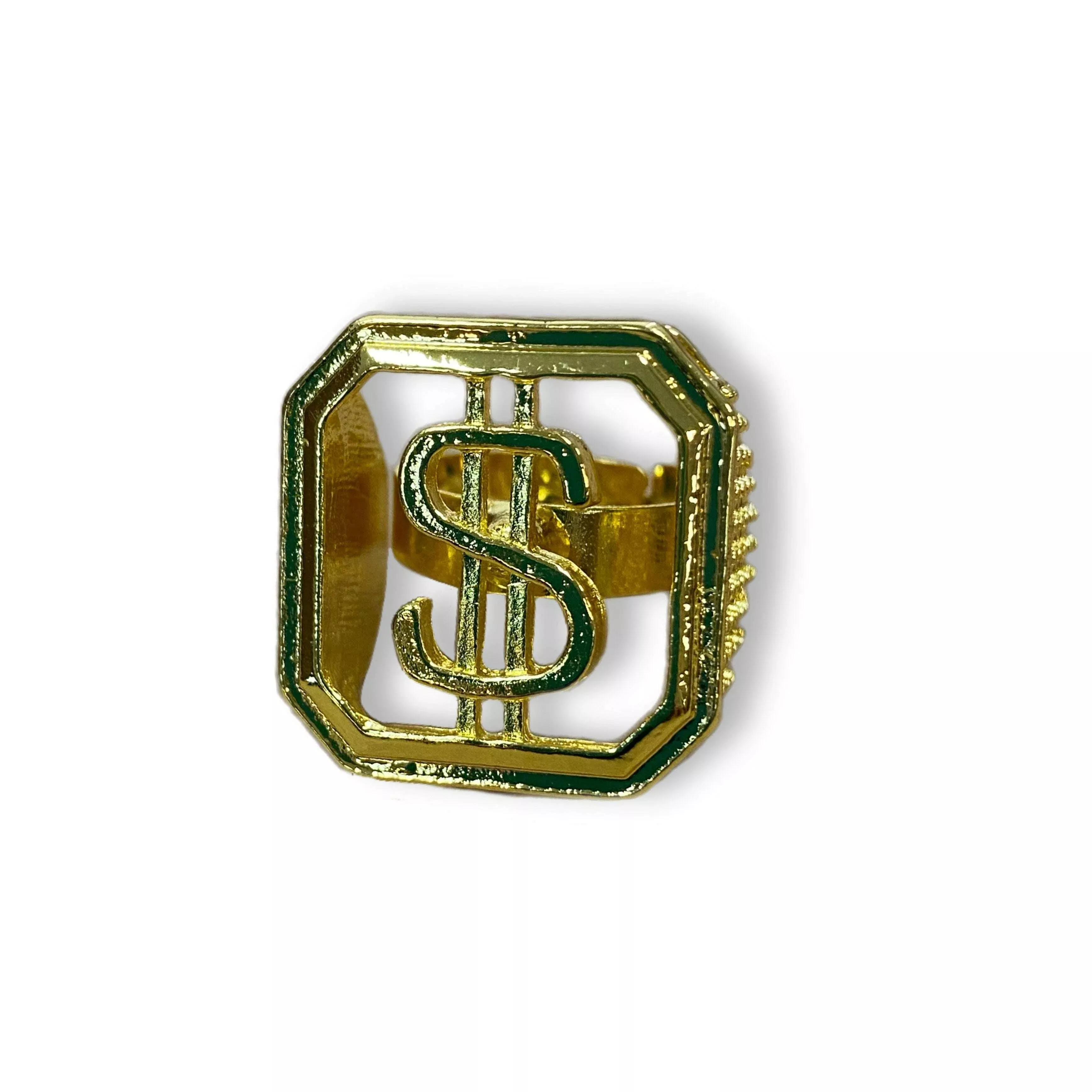 80's Chunky Gold Dollar Sign Ring