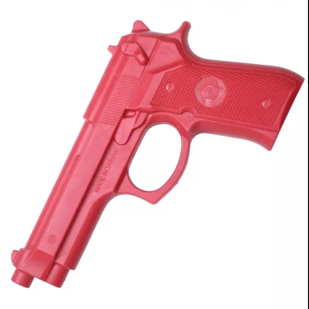9" Red Polypropylene Plastic Training Beretta Pistol Prop Gun
