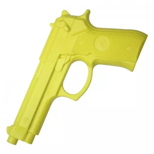 9" Yellow Polypropylene Plastic Training Beretta Pistol Prop Gun