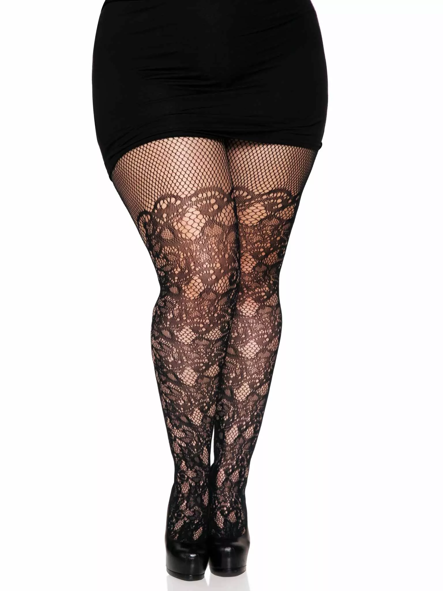9954Q Floral Vine Net Pantyhose