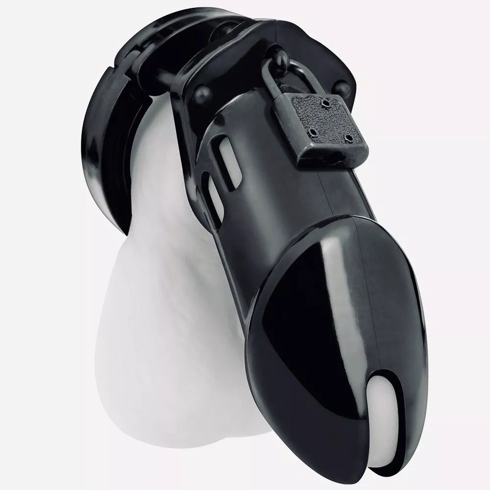 Acrylic See-Thru Chastity Cock Cage – Black