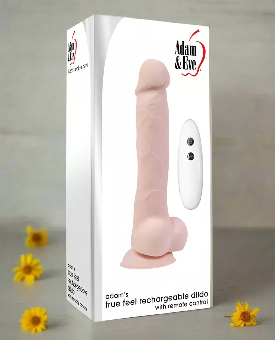 Adam & Eve Adam's True Feel Rechargeable Dildo with Remote Control