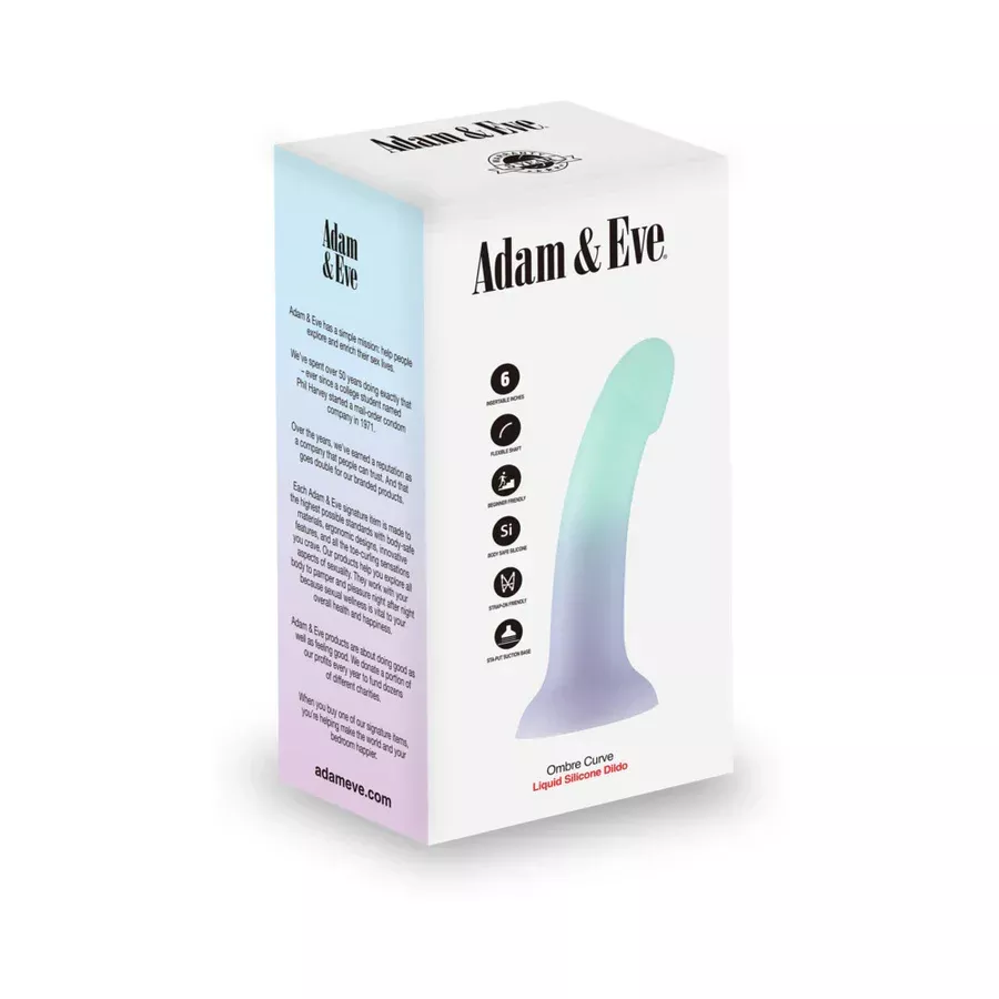 Adam & Eve Ombre Curve Liquid Silicone Dildo