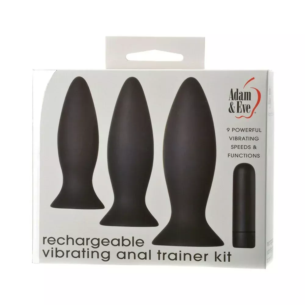 Adam & Eve Vibrating Anal Trainer Kit - 3 Silicone Plugs with 9 Vibration Functions