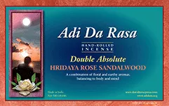 Adi Da Rasa Incense ~Hridaya Rose Sandalwood Double Absolute