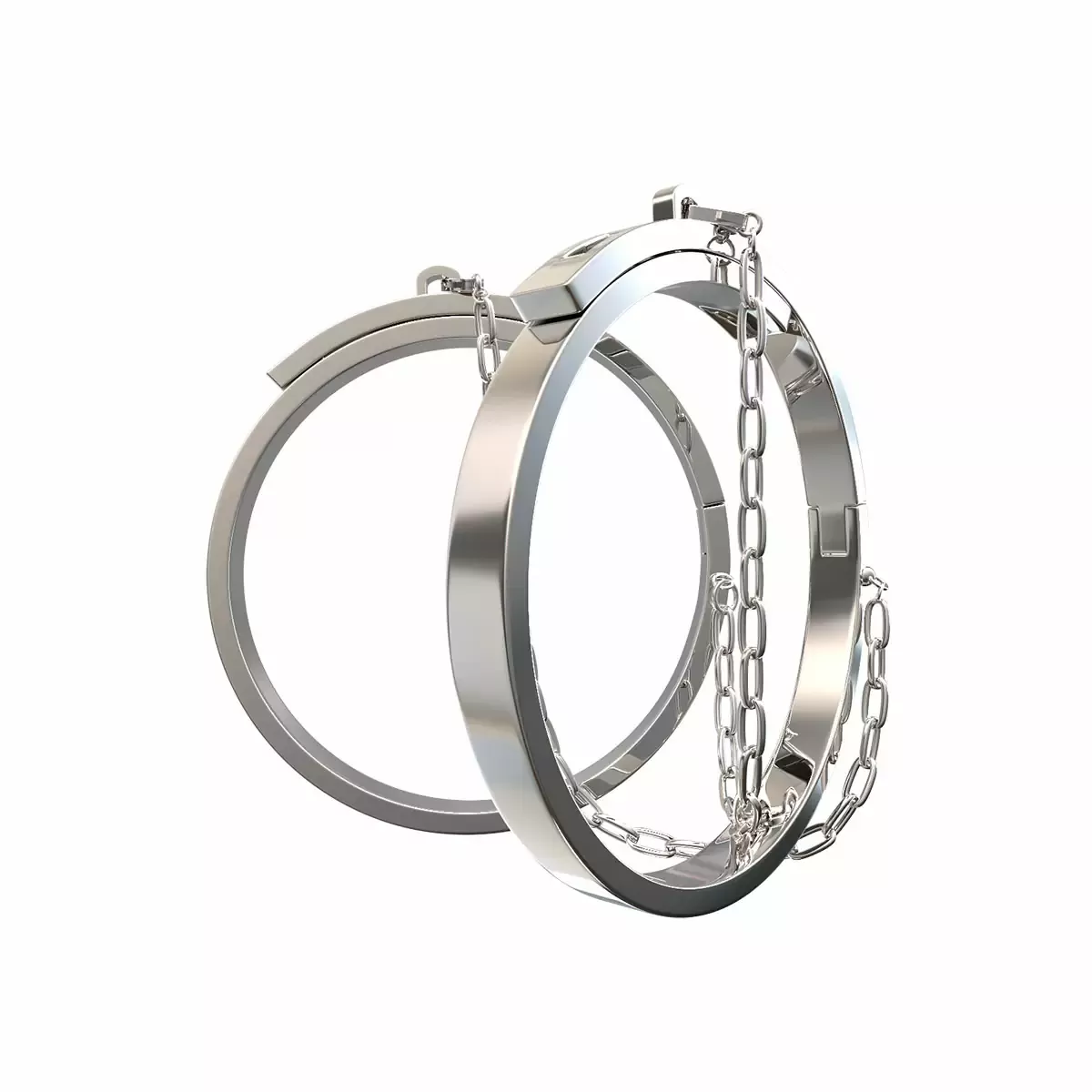 Amelia Silver Bangle Handcuffs