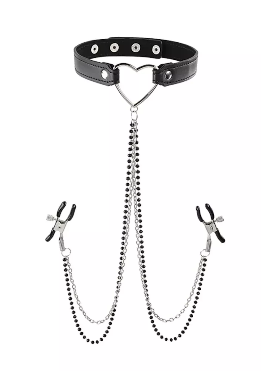 Amor Collar With Nipple Clamps