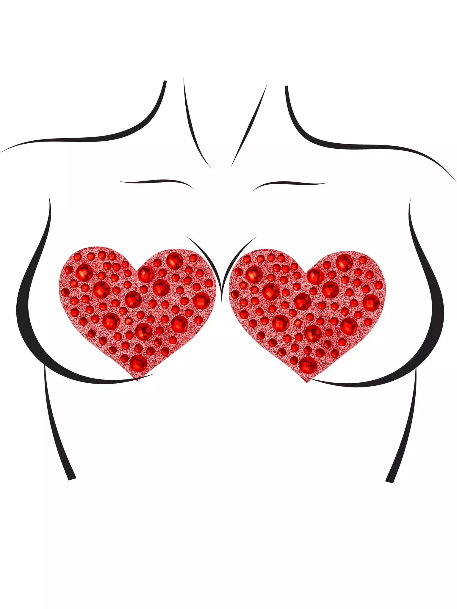 Amore Rhinestone Nipple Covers