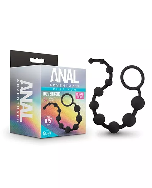 Anal Adventures Platinum Silicone 10 Anal Beads