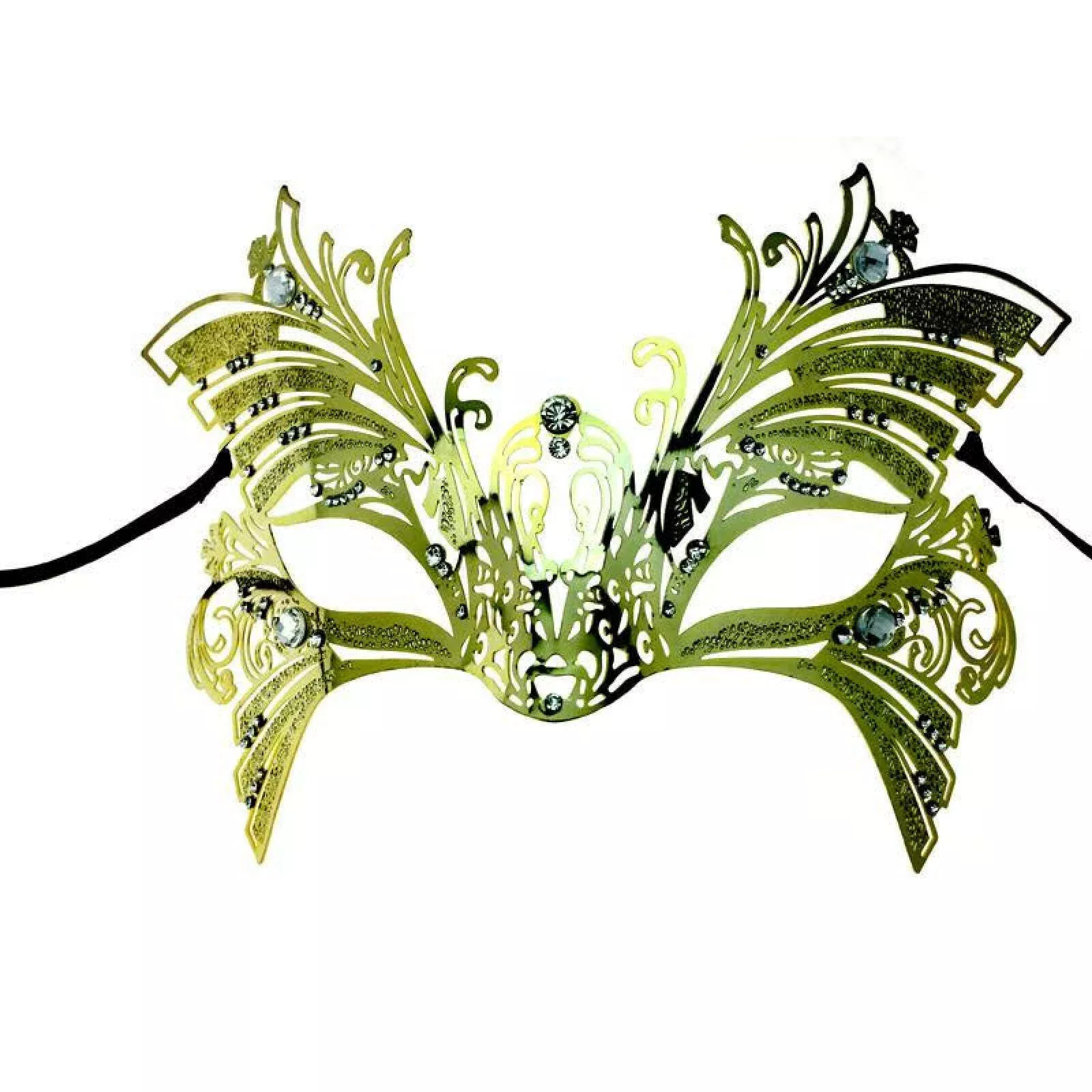 Angela Rhinestone Metal Masquerade Mask