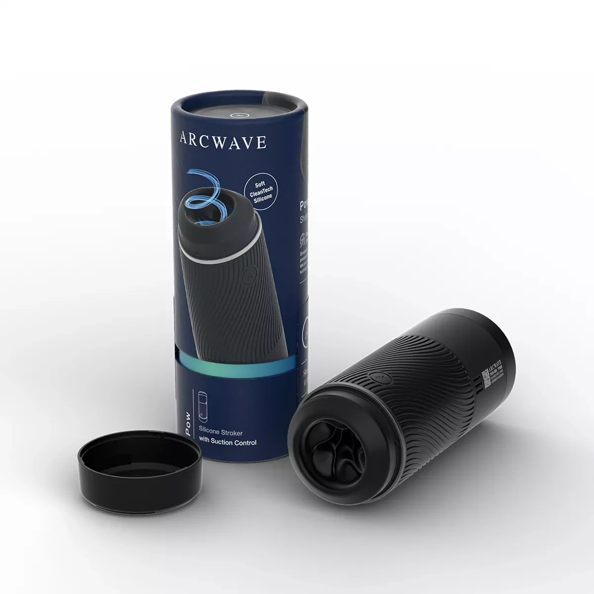 Arcwave Pow Silicone Stroker with Suction Control Black