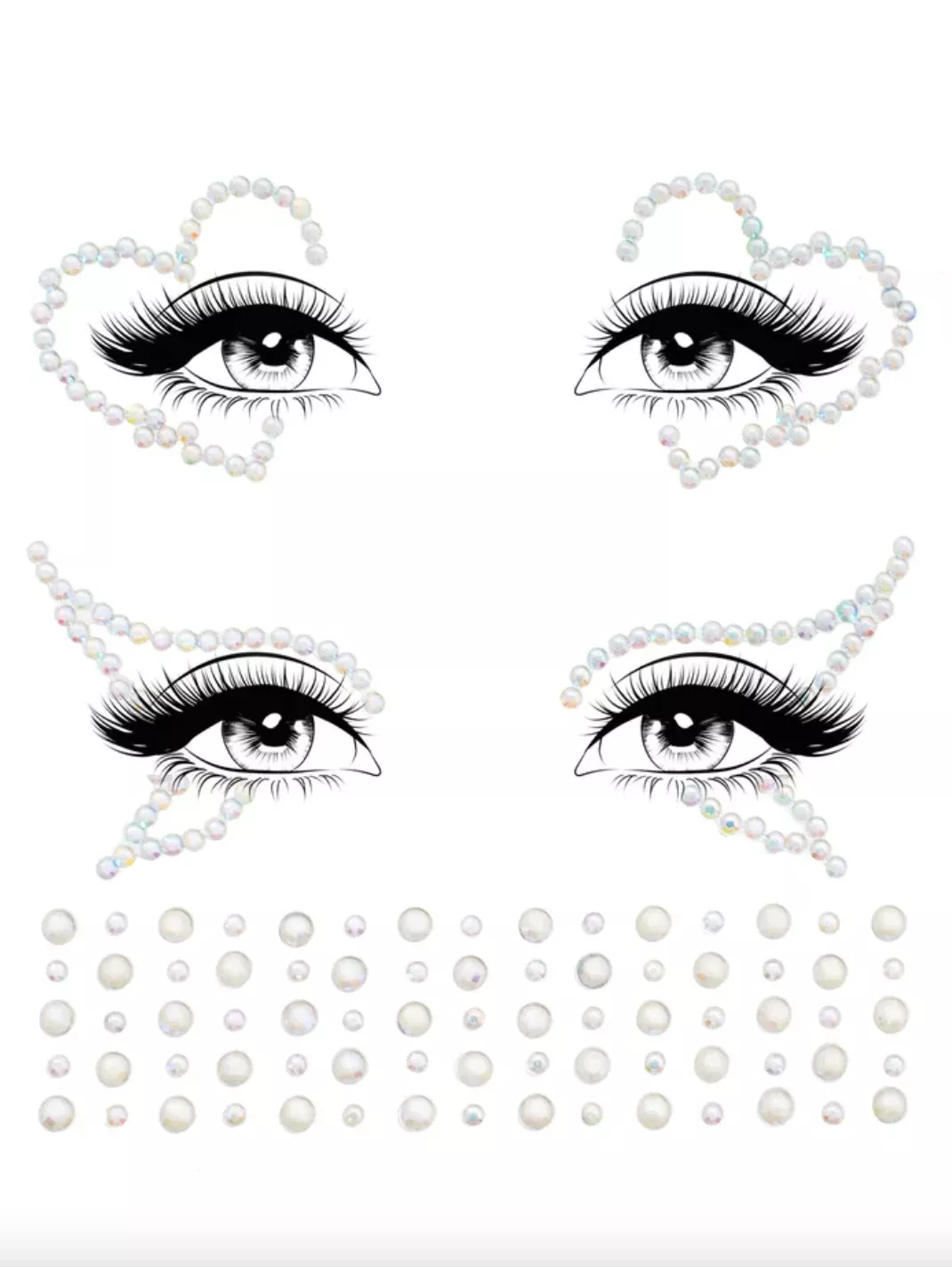Ayla Glow in the Dark Face Jewels Sticker