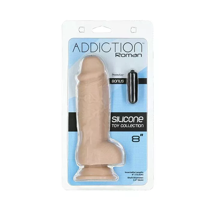 B.M.S. Enterprises Addiction 8" Roman Dildo - Beige