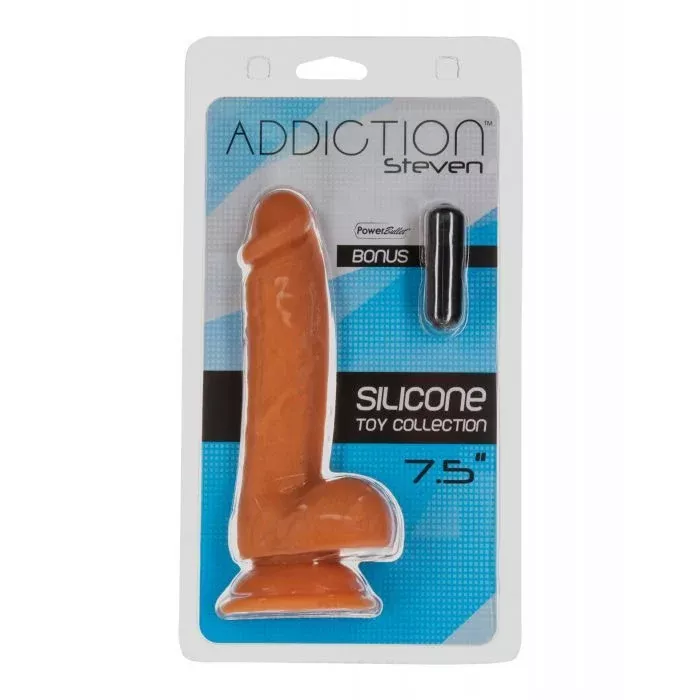 B.M.S. Enterprises Addiction Steven 7.5" Dildo - Caramel