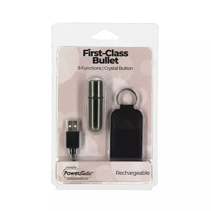 B.M.S. Enterprises First Class Mini Rechargeable Bullet w/Crystal - 9 Function