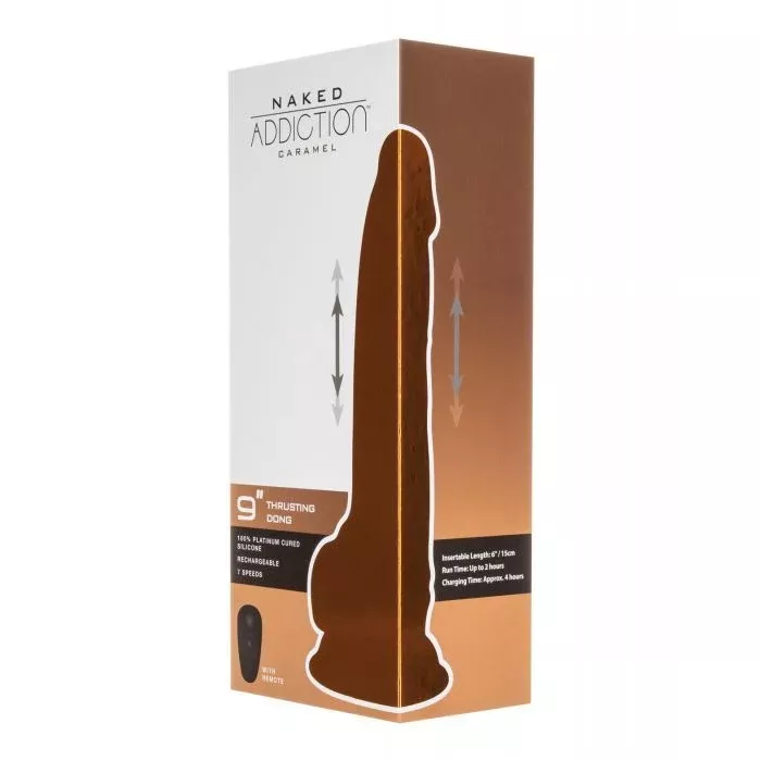 B.M.S. Enterprises Naked Addiction 9" Thrusting Dong w/Remote