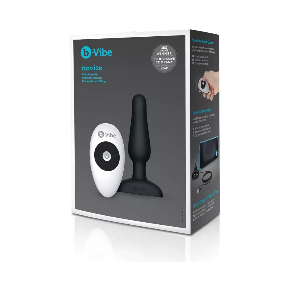 b-Vibe Novice Rechargeable Remote-Controlled Vibrating Silicone Anal Plug