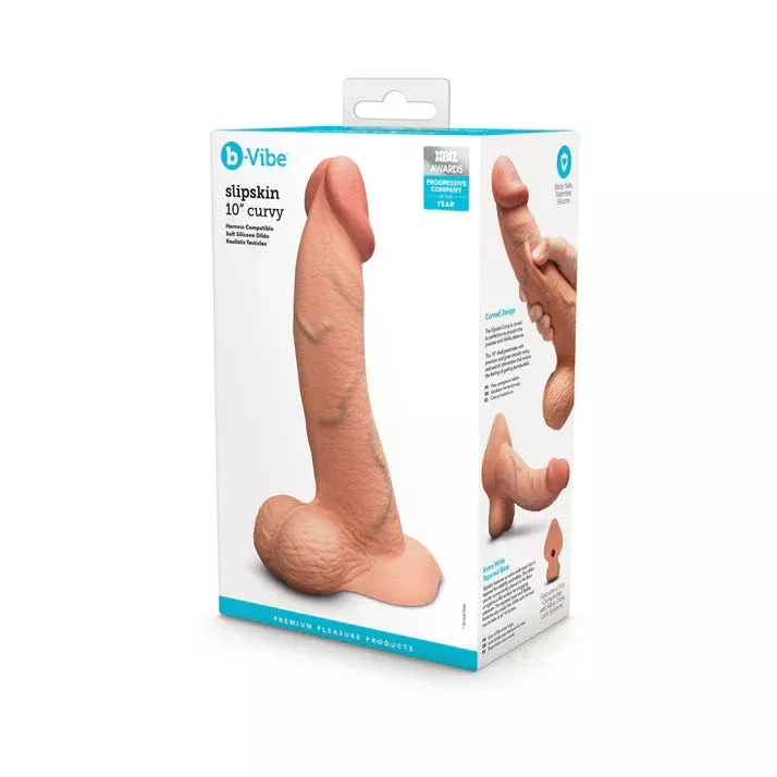 b-Vibe Slipskin Realistic Silicone Dildo 10 in